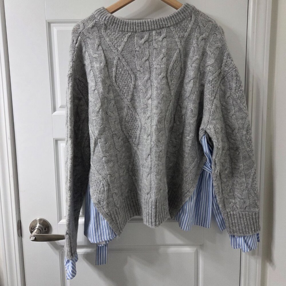 Anthropologie Cable Twofer Tie Sweater - Picture 3 of 9